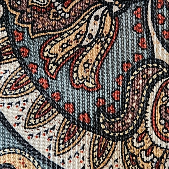 John Hill Executive Collection Tie Colors Sage green cream brown burnt orange - Picture 6 of 10